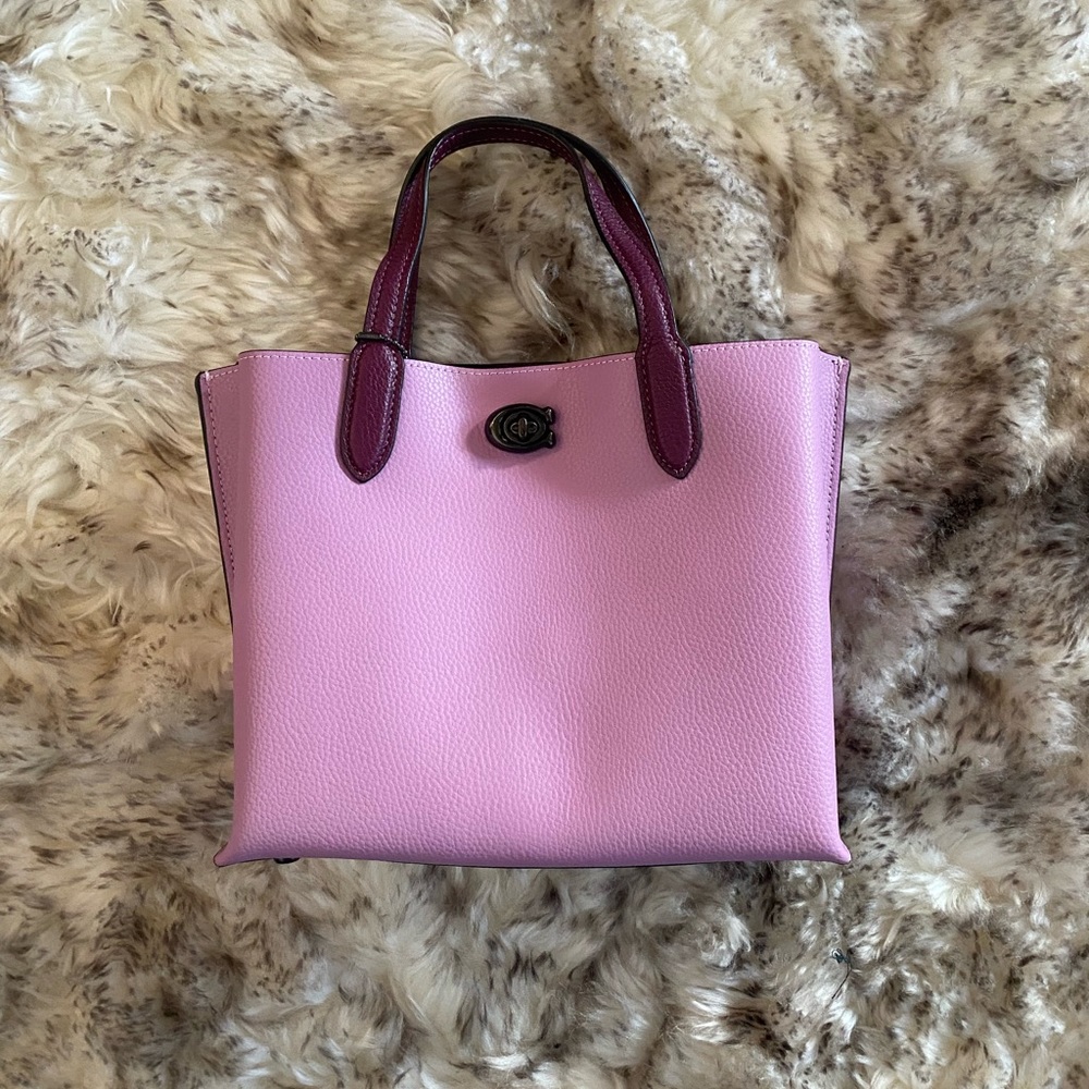Coach purple willow tote